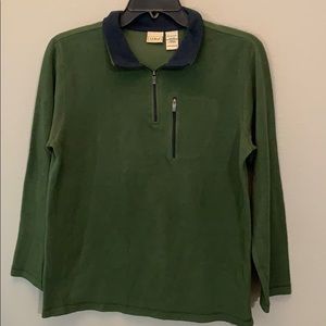 4/$20 L.L. Bean green fleece pullover sz Large 14-16